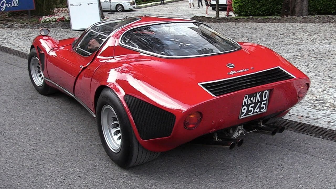 1968 Alfa Romeo 33 Stradale: 2.0 V8 Engine Sound, Warm Up & Driving!