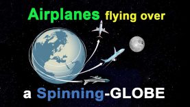 Airplanes Flying Over A SPINNING Globe!