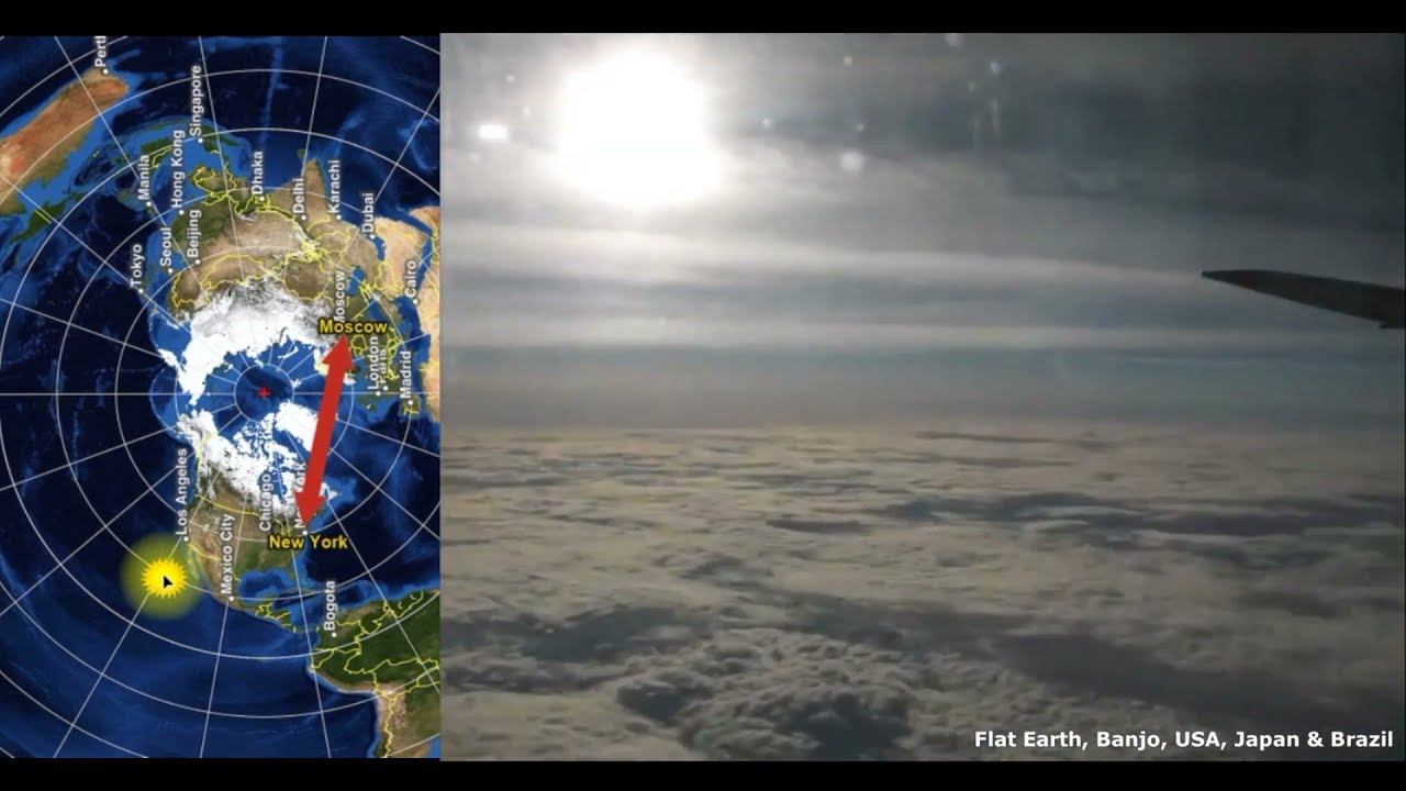 JFK to MOSCOW Time-Lapse proves Circling Sun & FLAT EARTH