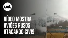 Guerra na Ucrânia: vídeo mostra aviões da Rússia atacando casas de civis