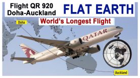 Flight QR-920 Doha to Auckland proves FLAT EARTH