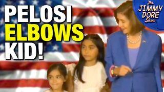 Pelosi Elbows Hispanic Girl During Photo Op