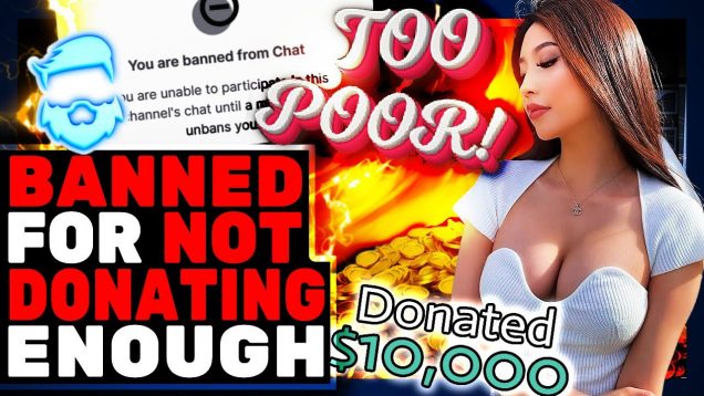 Twitch eGirl BANS Viewer For Being Poor & Only Donating $1